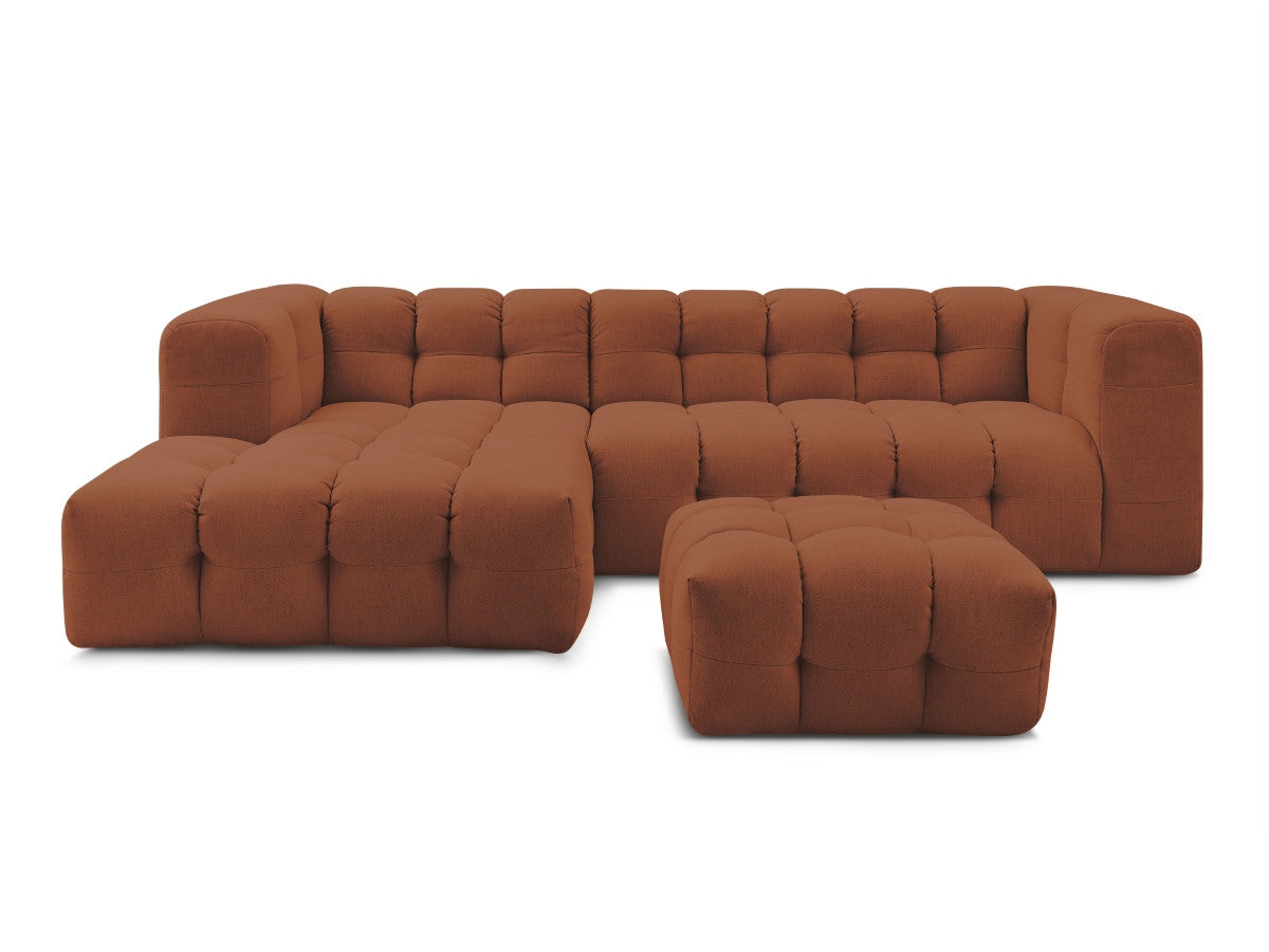 Canapé d'angle fixe CLOUD avec pouf