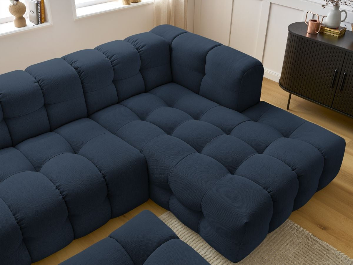 Canapé d'angle fixe CLOUD avec pouf