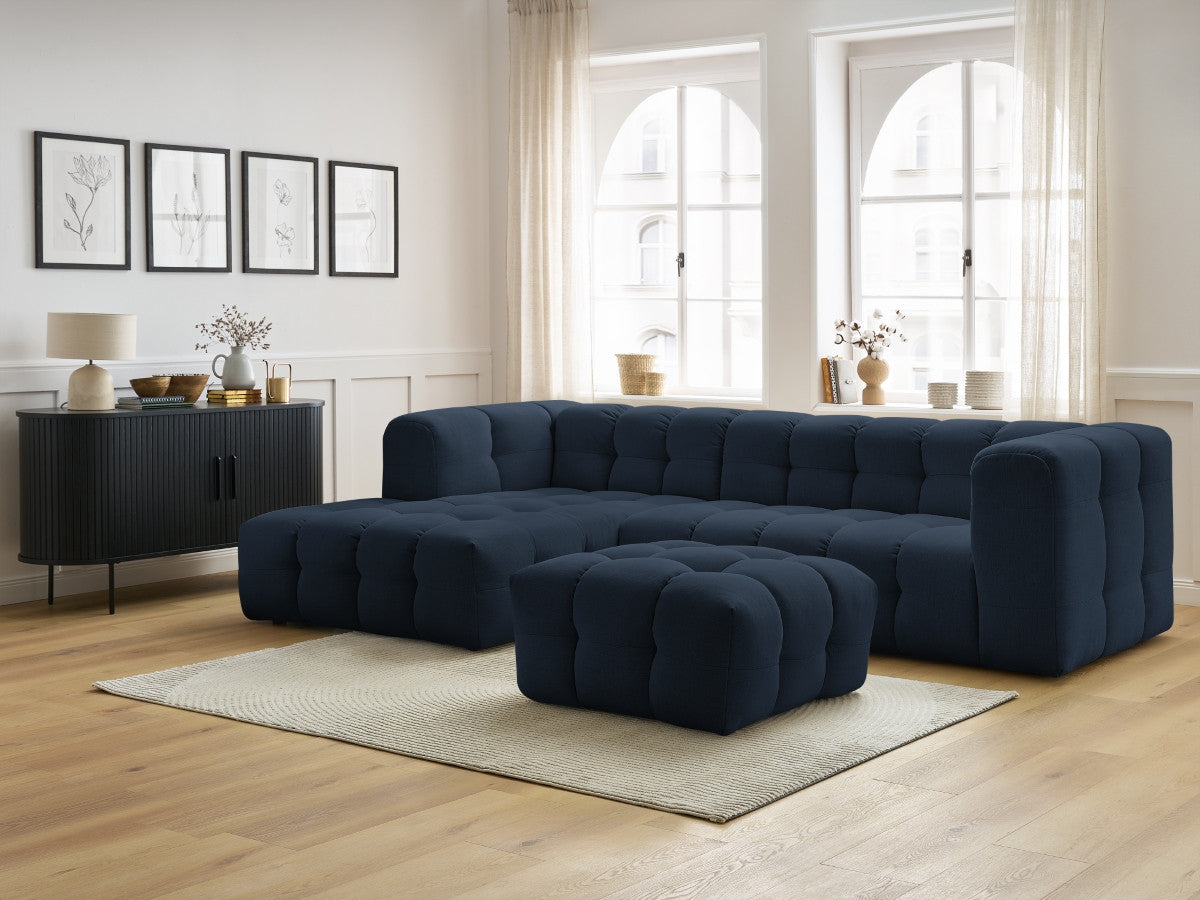 Canapé d'angle fixe CLOUD avec pouf