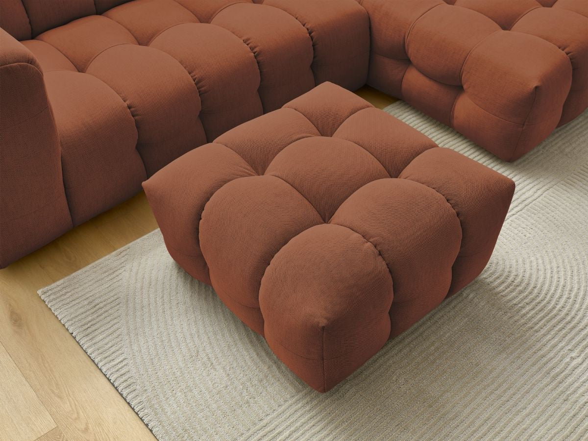 Canapé d'angle fixe CLOUD avec pouf