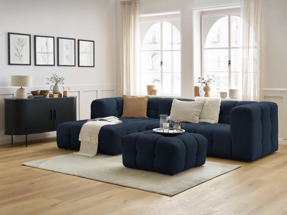 Canapé d'angle fixe CLOUD avec pouf