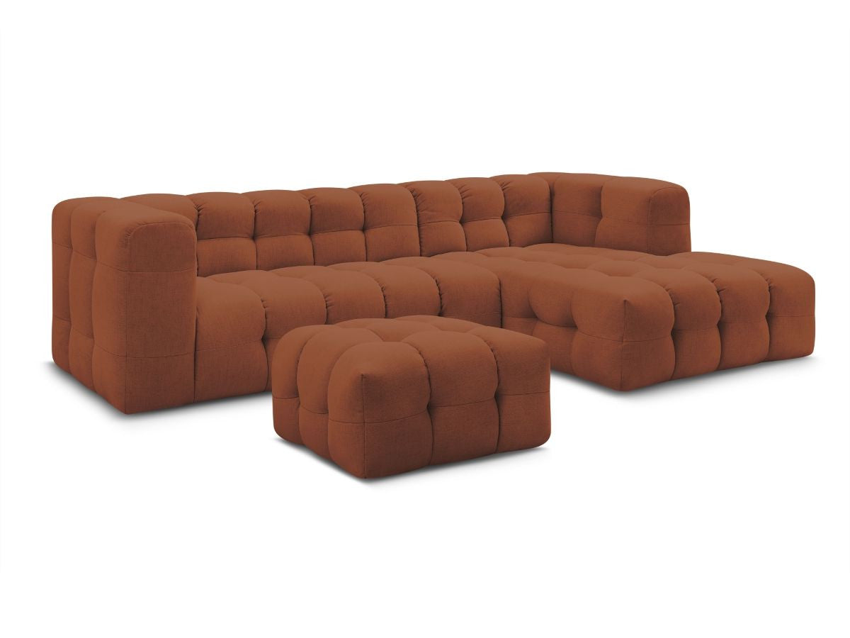 Canapé d'angle fixe CLOUD avec pouf
