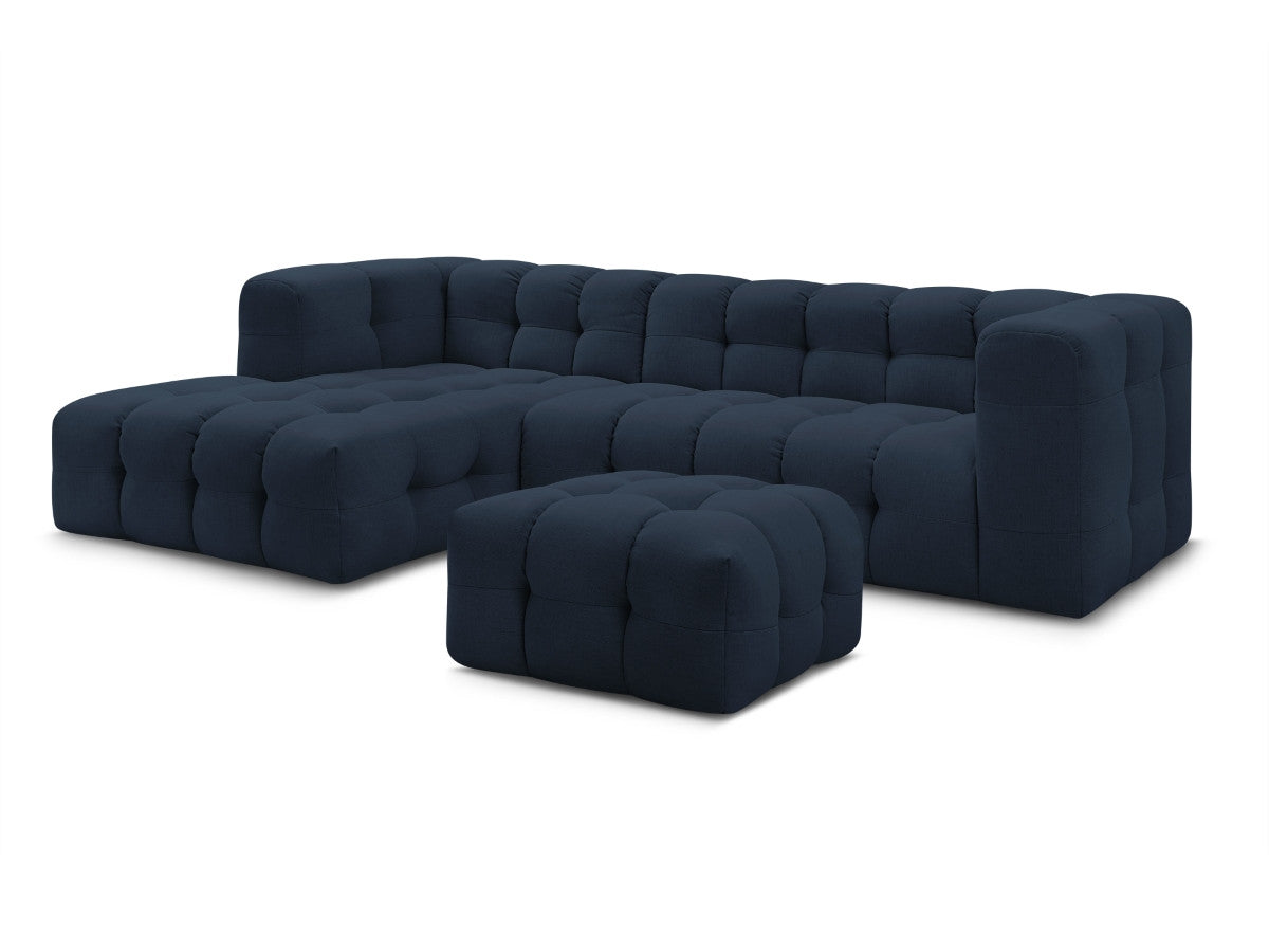 Canapé d'angle fixe CLOUD avec pouf
