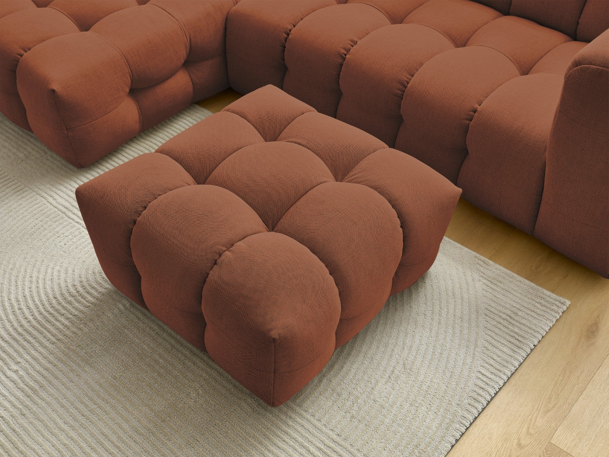 Canapé d'angle fixe CLOUD avec pouf