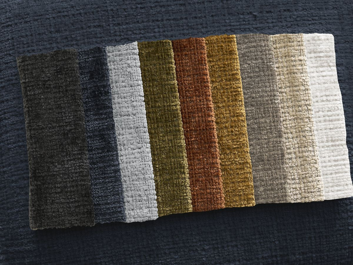 Canapé d'angle fixe LEONORE tissu texturé