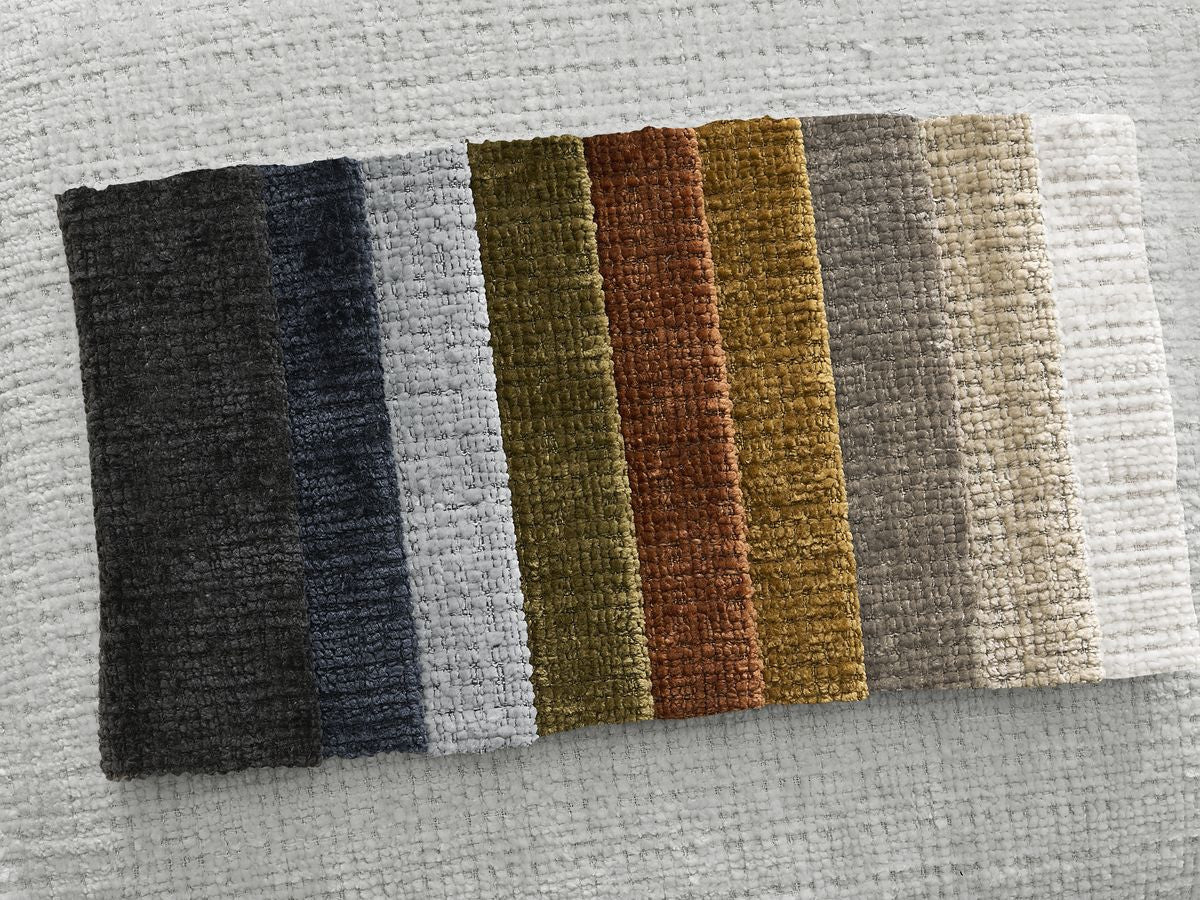 Canapé d'angle fixe LEONORE tissu texturé