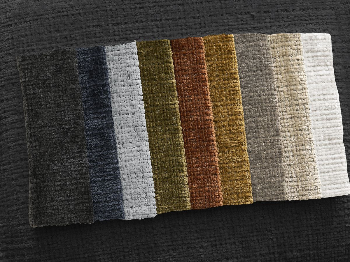 Canapé d'angle fixe LEONORE tissu texturé