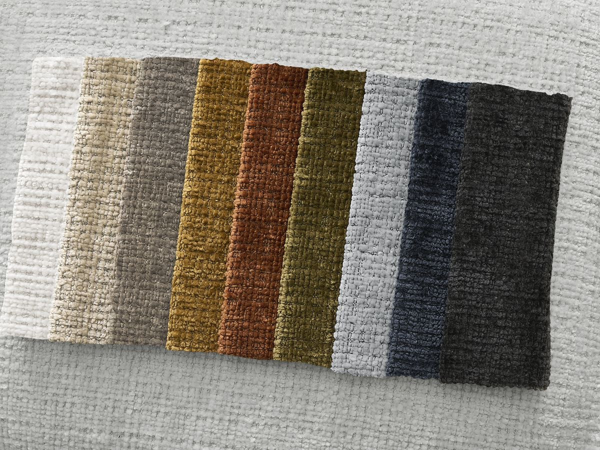 Canapé d'angle fixe LEONORE tissu texturé
