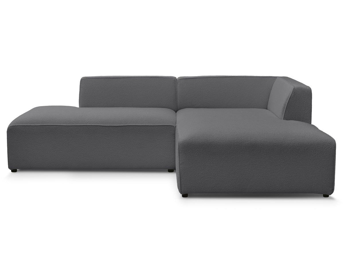 Canapé d'angle fixe MEGEVE tissu bouclette