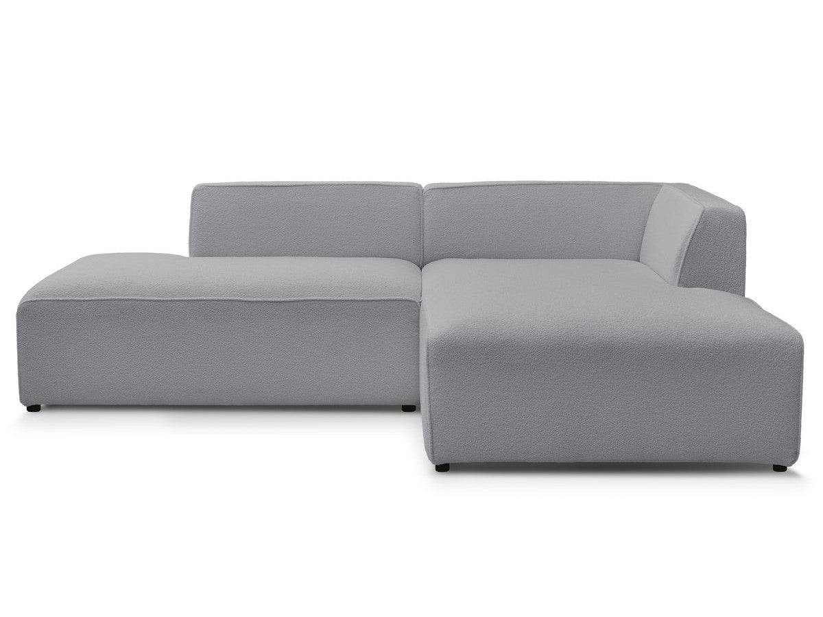 Canapé d'angle fixe MEGEVE tissu bouclette