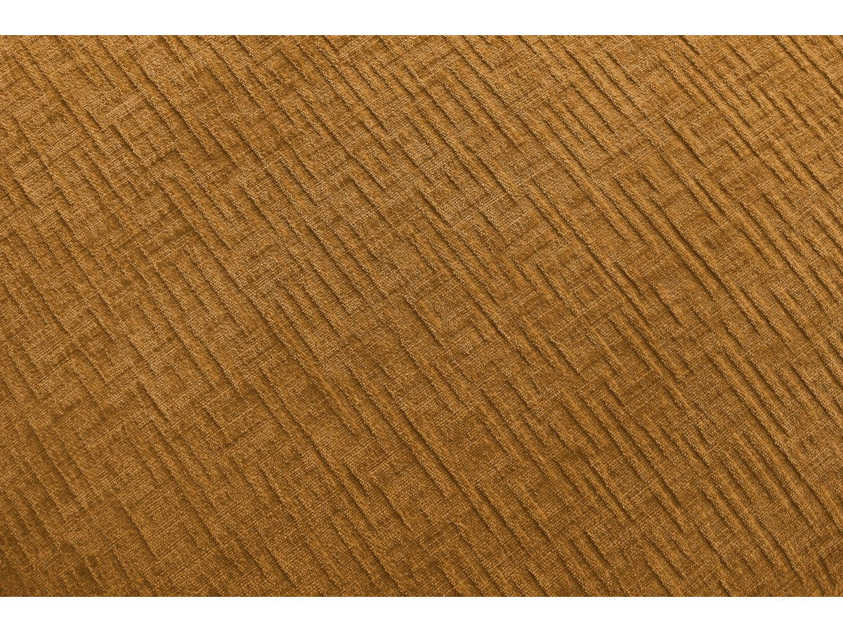 Canapé d'angle fixe modulable JEANNE tissu texturé avec 2 chauffeuses, 1 angle et 2 poufs