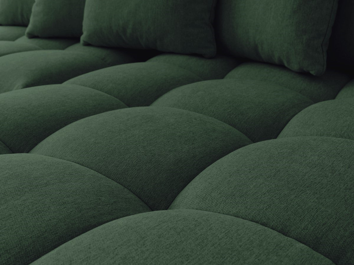 Canapé d'angle fixe MONT-BLANC tissu avec pouf