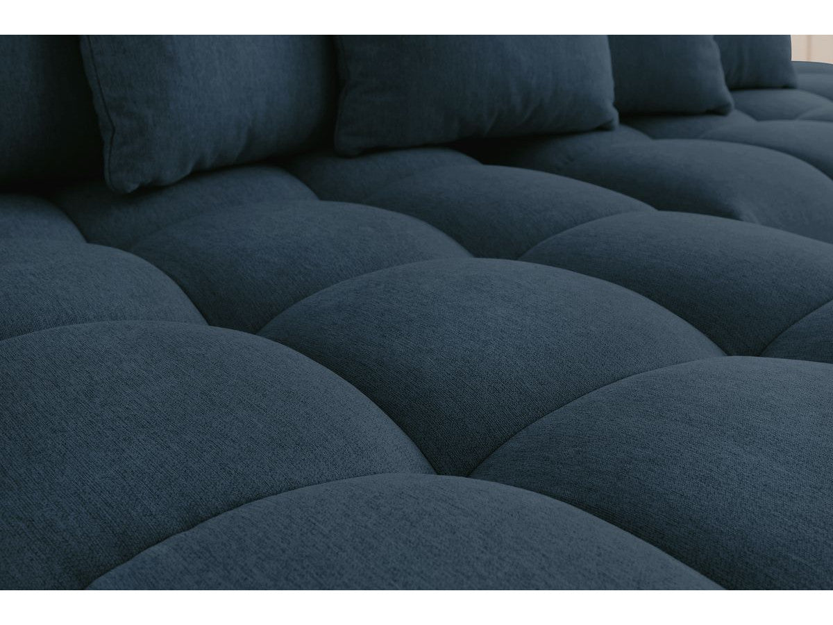 Canapé d'angle fixe MONT-BLANC tissu avec pouf