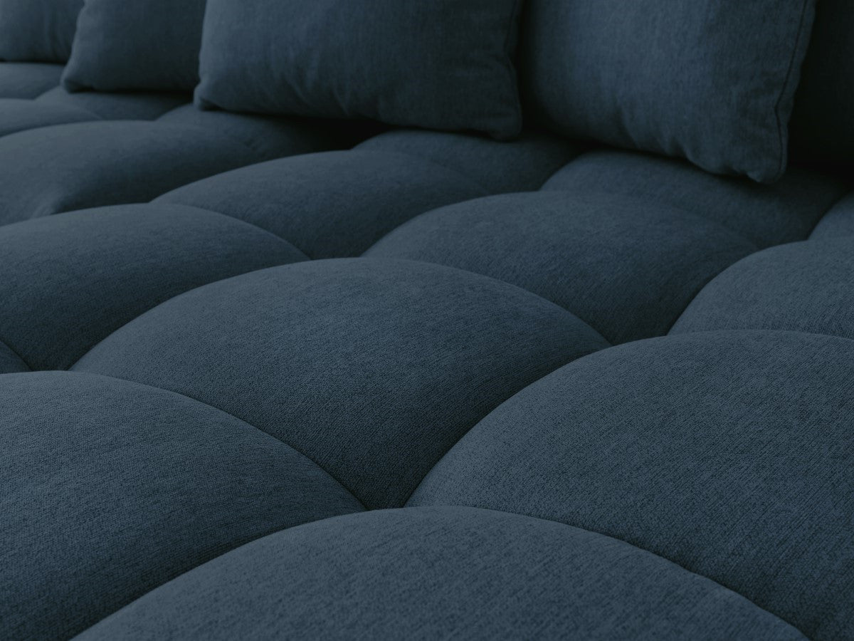 Canapé d'angle fixe MONT-BLANC tissu avec pouf