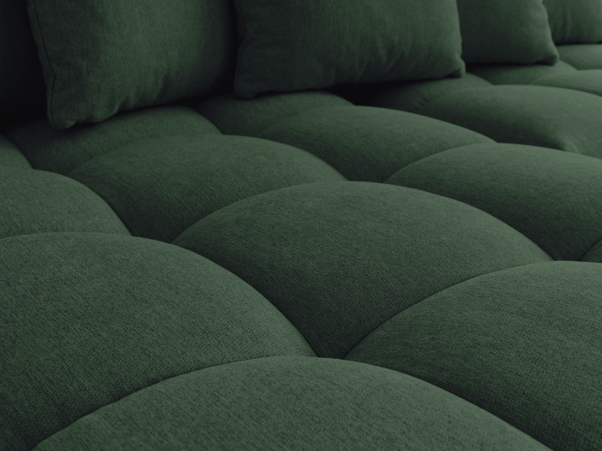 Canapé d'angle fixe MONT-BLANC tissu avec pouf