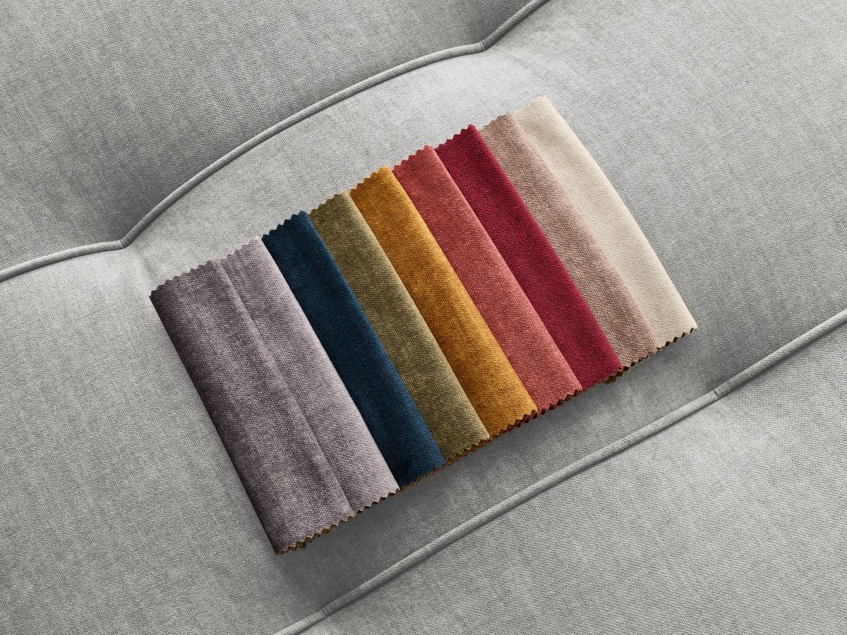 Canapé d'angle L convertible coffre ARSENE tissu velours