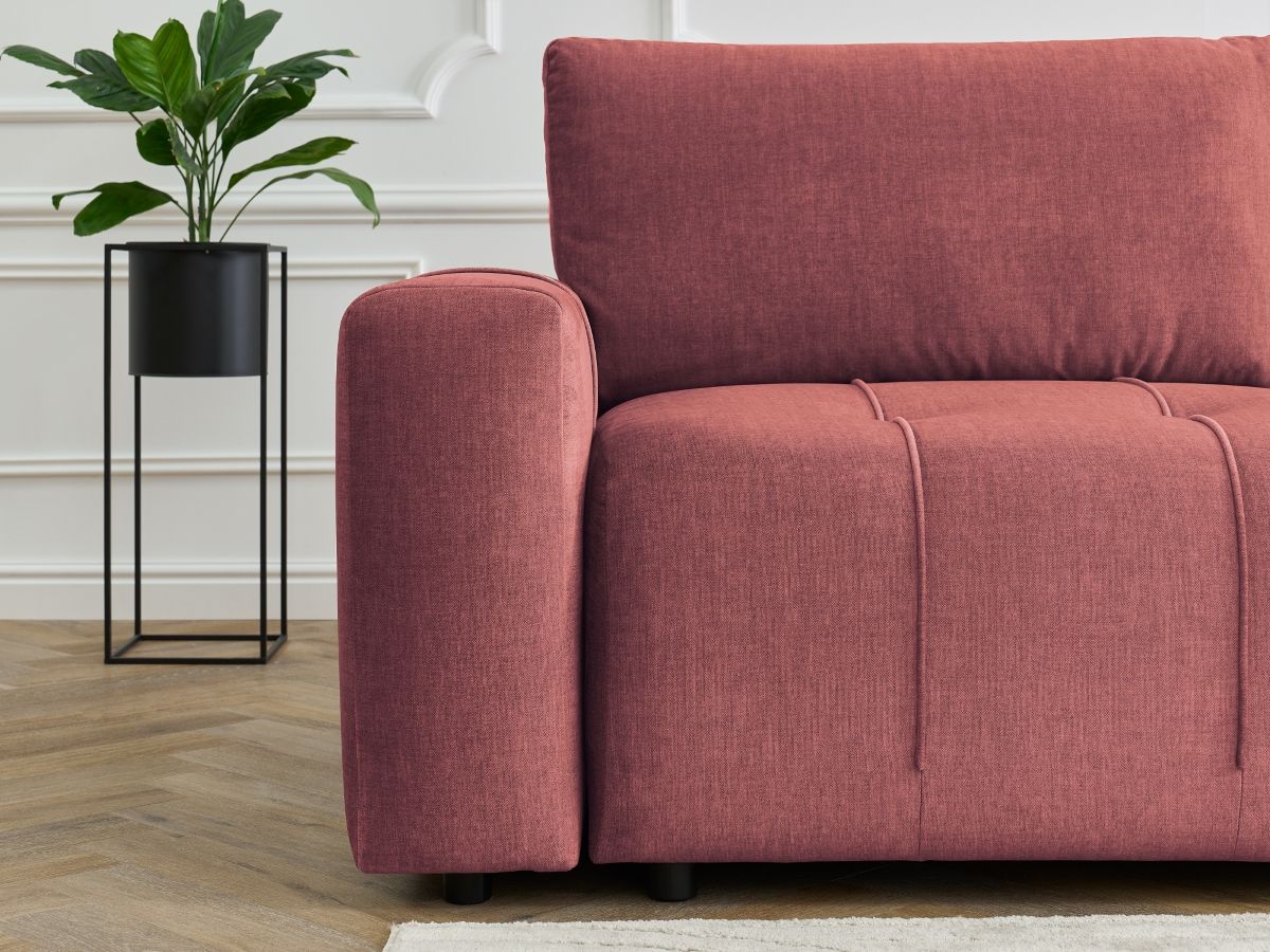 Canapé d'angle L convertible coffre ARSENE tissu velours
