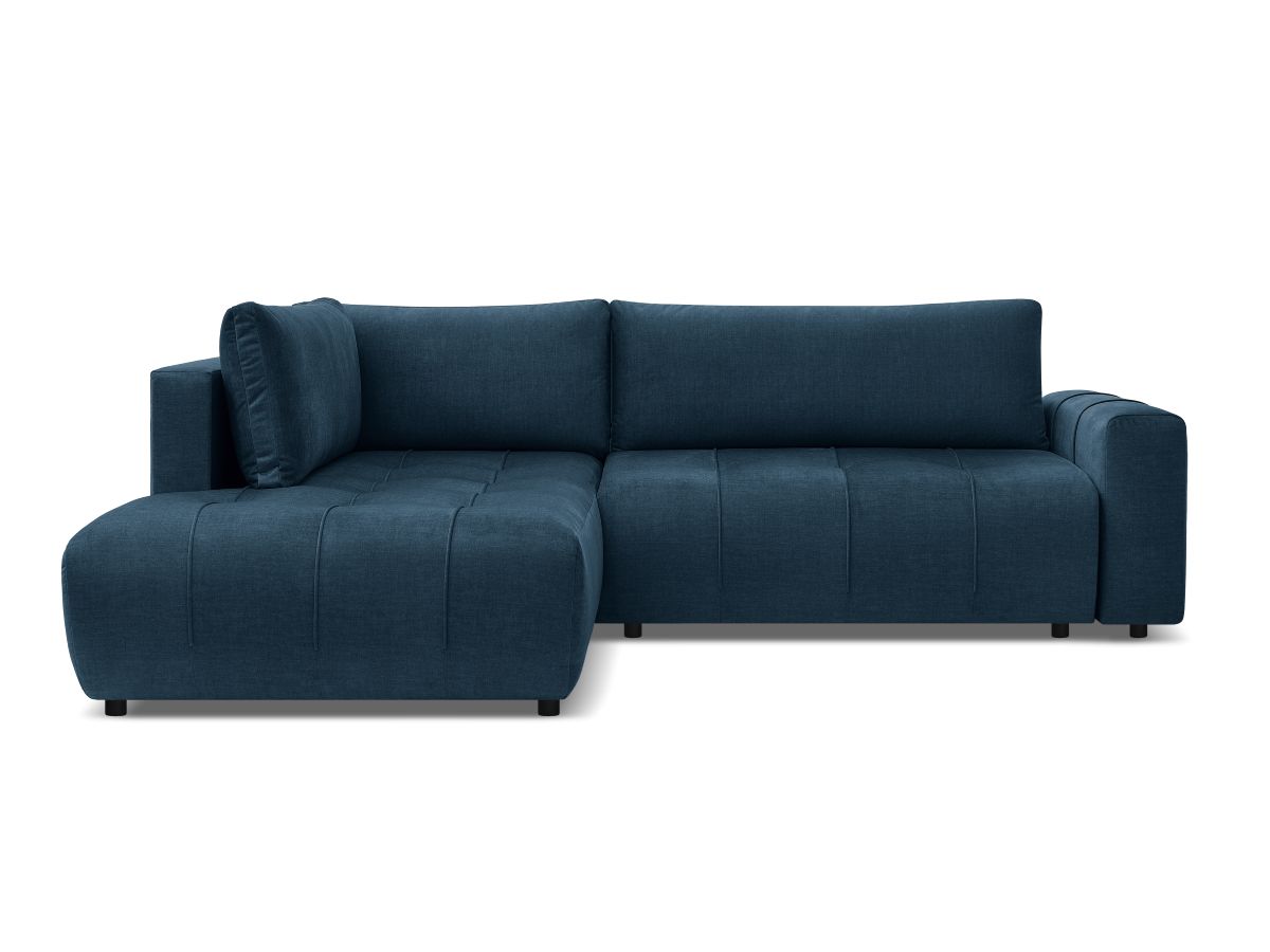 Canapé d'angle L convertible coffre ARSENE tissu velours