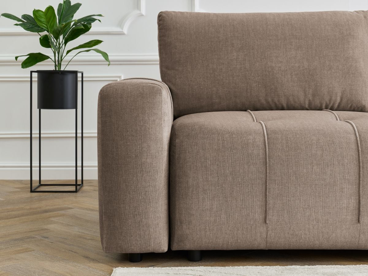 Canapé d'angle L convertible coffre ARSENE tissu velours