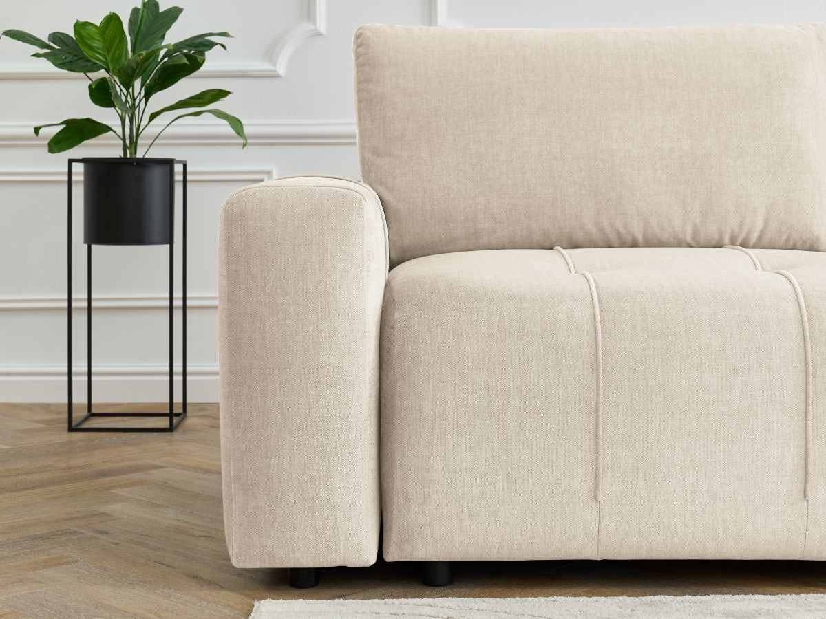Canapé d'angle L convertible coffre ARSENE tissu velours