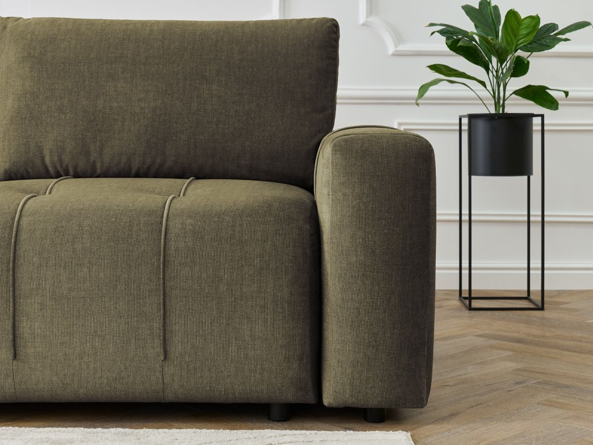 Canapé d'angle L convertible coffre ARSENE tissu velours