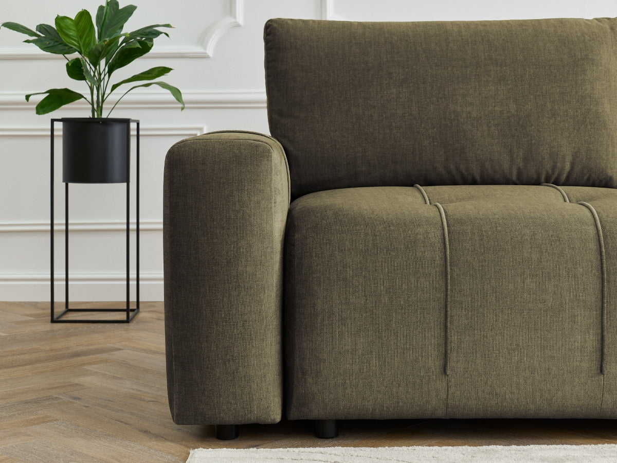 Canapé d'angle L convertible coffre ARSENE tissu velours