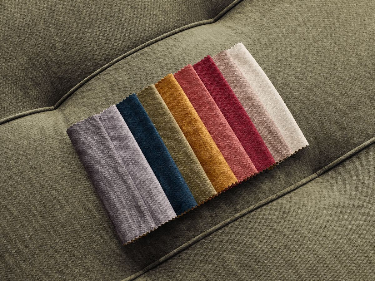 Canapé d'angle L convertible coffre ARSENE tissu velours