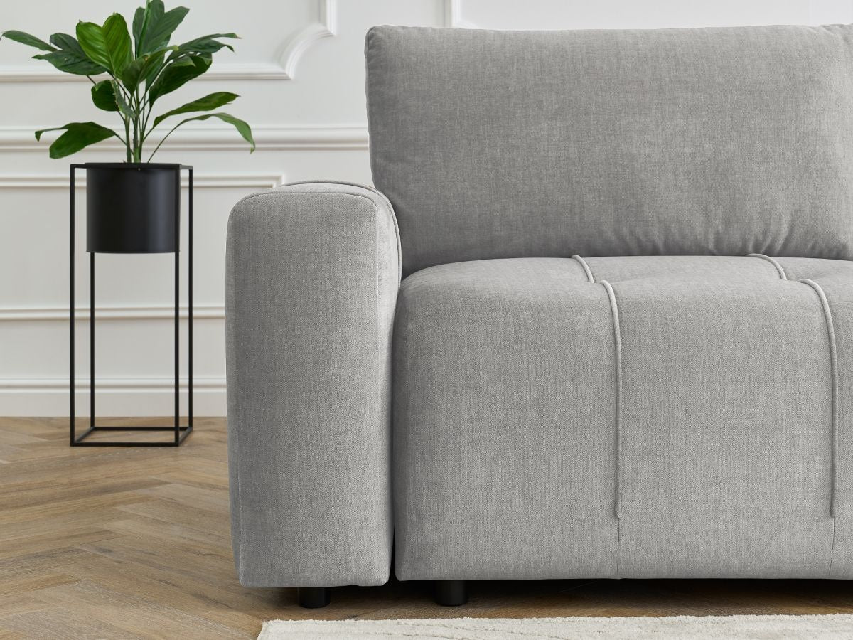 Canapé d'angle L convertible coffre ARSENE tissu velours