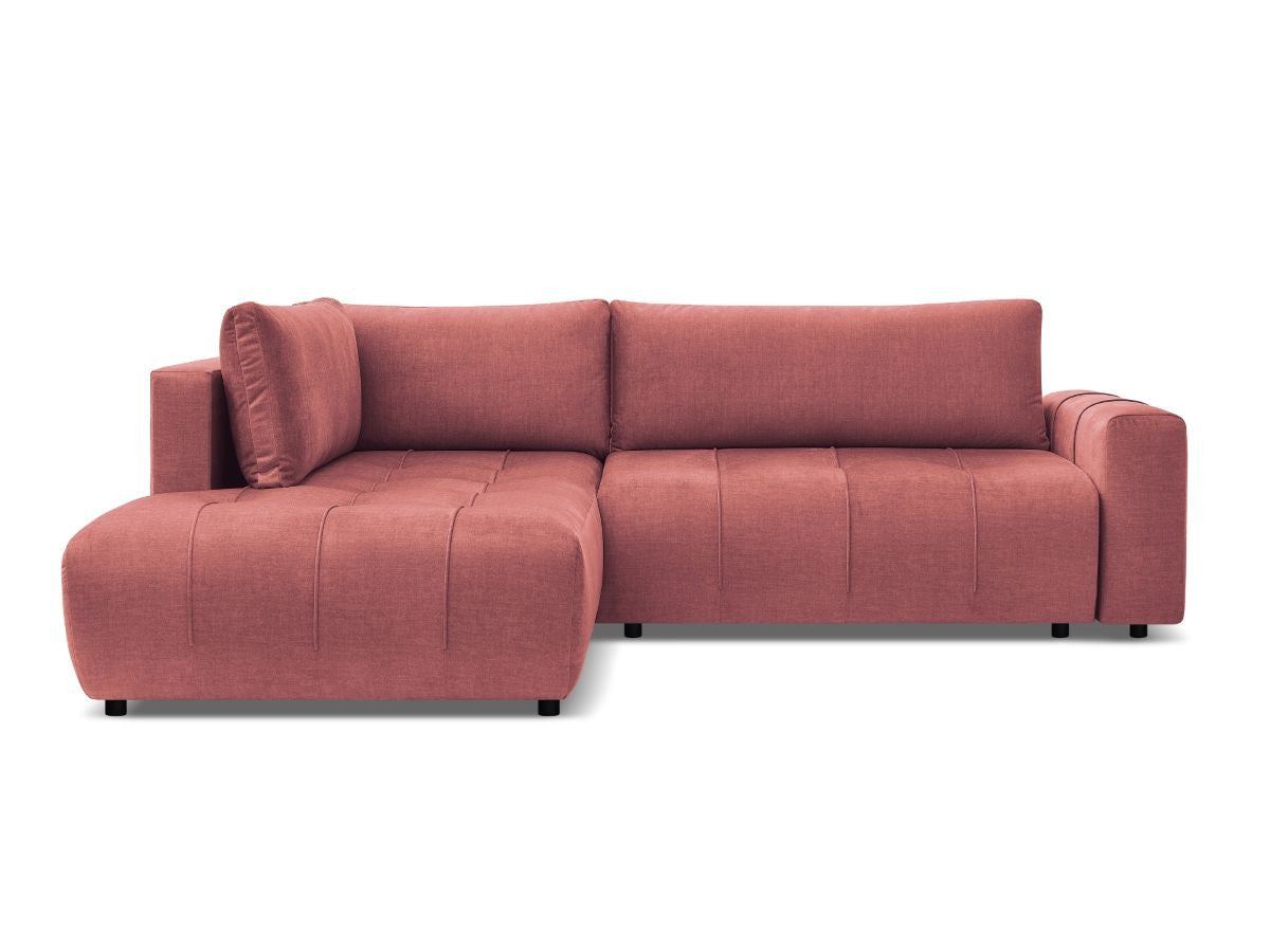 Canapé d'angle L convertible coffre ARSENE tissu velours