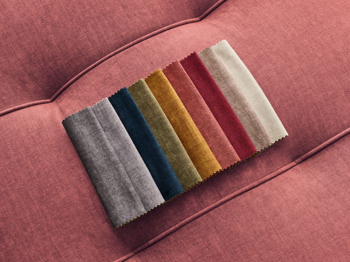 Canapé d'angle L convertible coffre ARSENE tissu velours