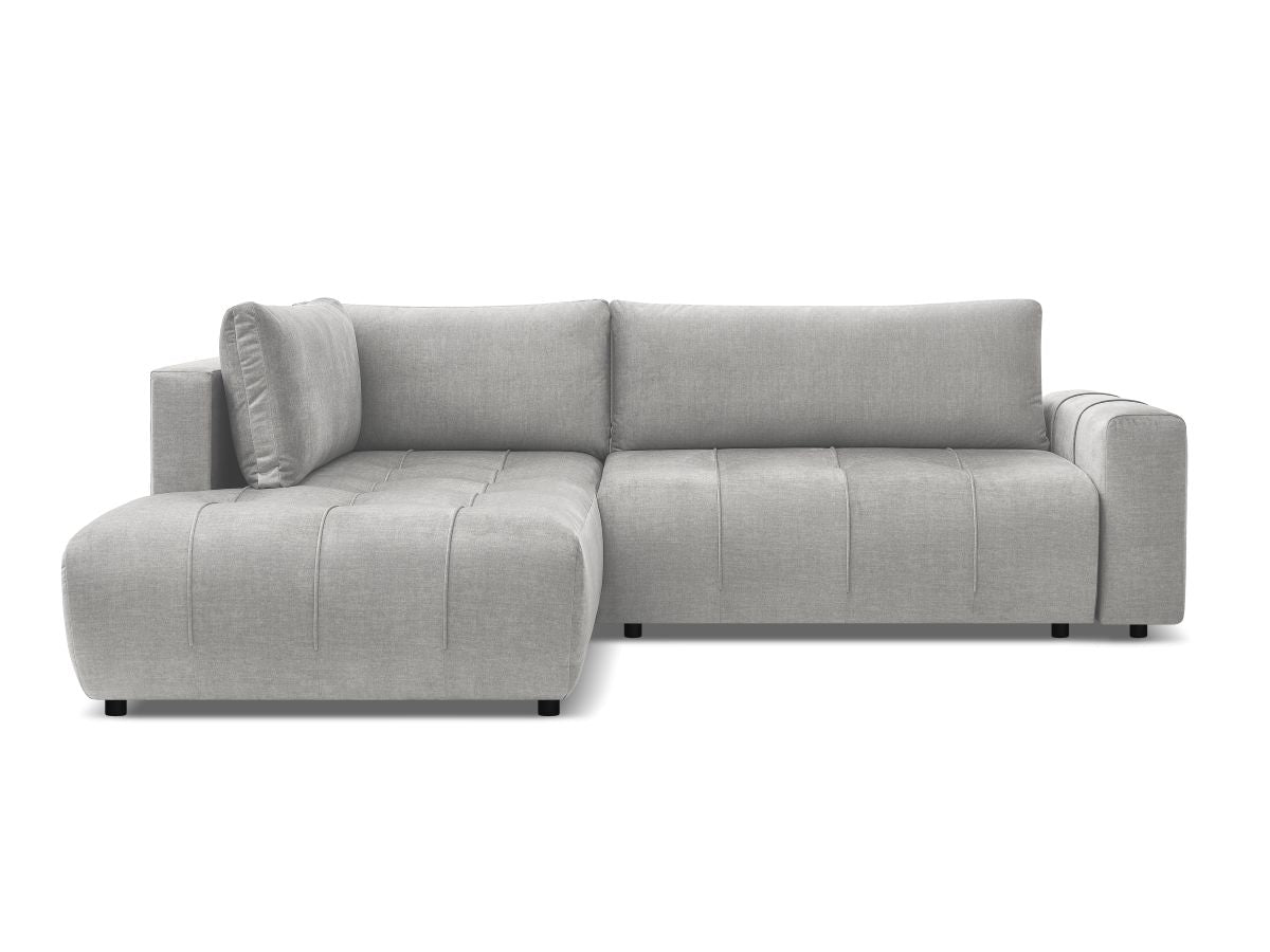 Canapé d'angle L convertible coffre ARSENE tissu velours