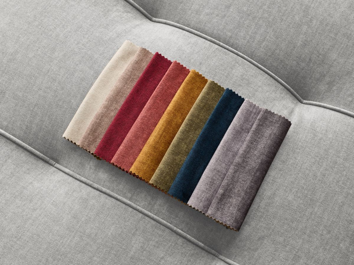 Canapé d'angle L convertible coffre ARSENE tissu velours