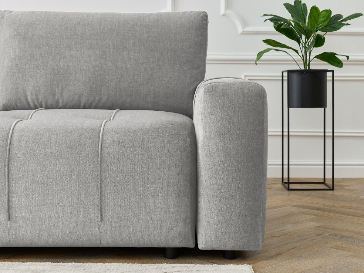 Canapé d'angle L convertible coffre ARSENE tissu velours
