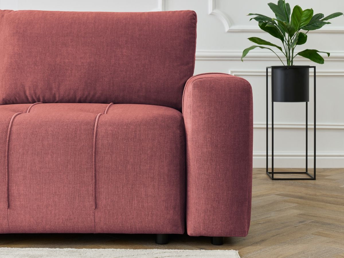 Canapé d'angle L convertible coffre ARSENE tissu velours
