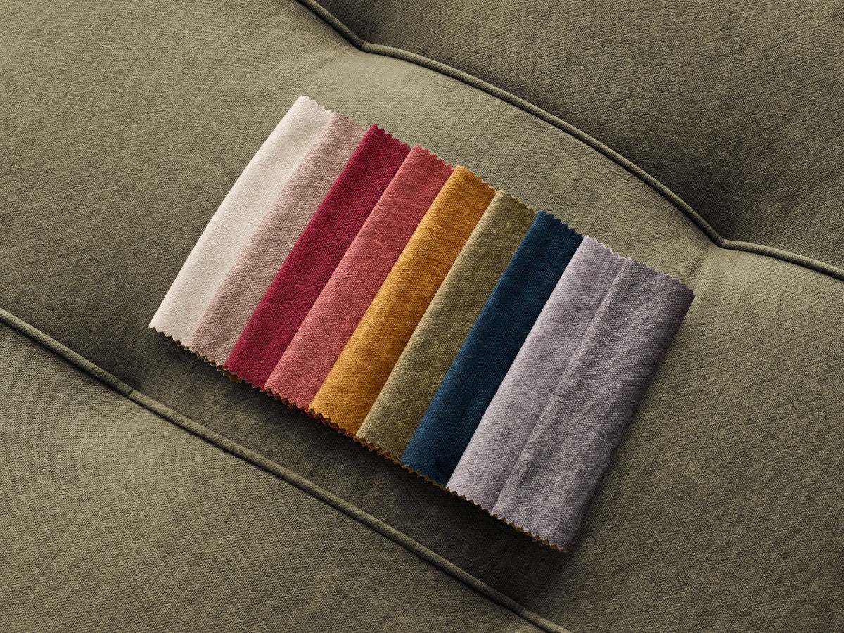 Canapé d'angle L convertible coffre ARSENE tissu velours