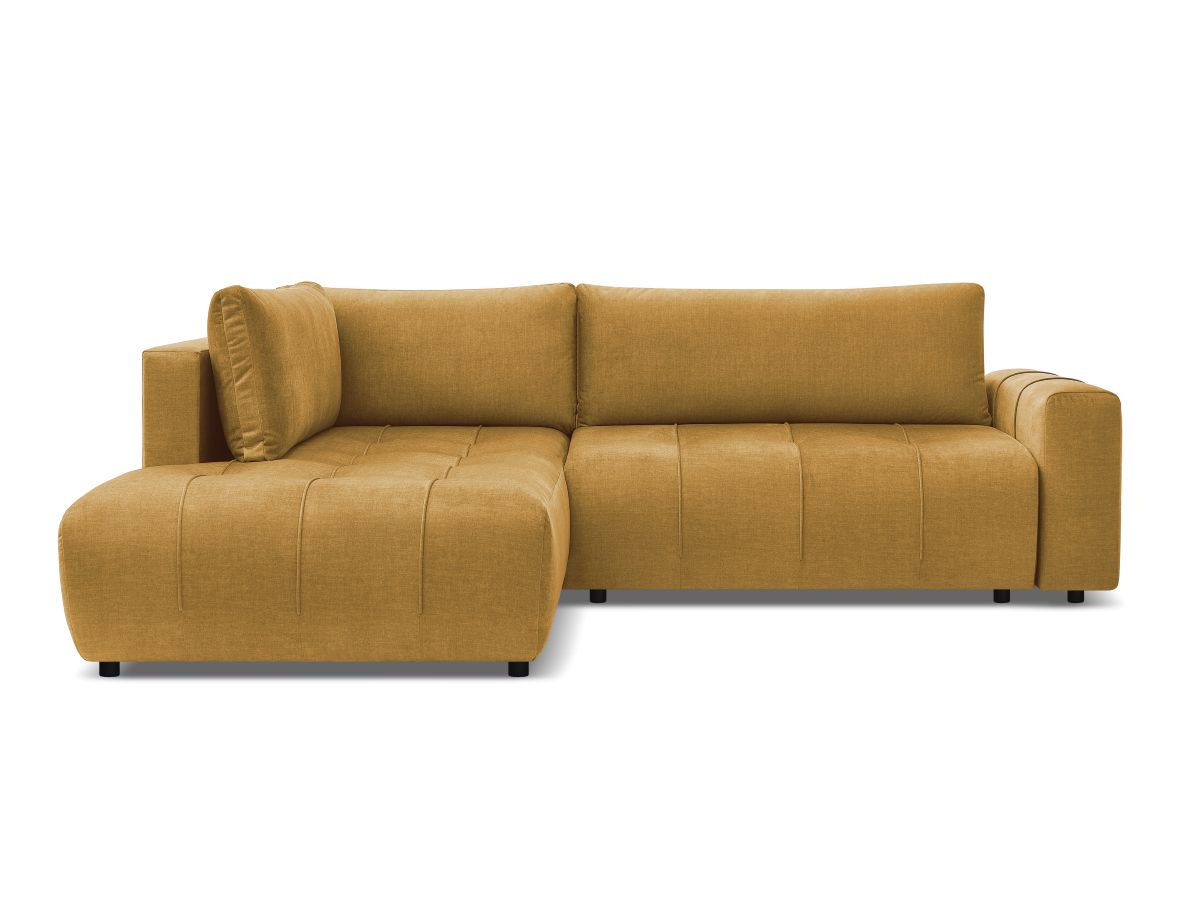 Canapé d'angle L convertible coffre ARSENE tissu velours