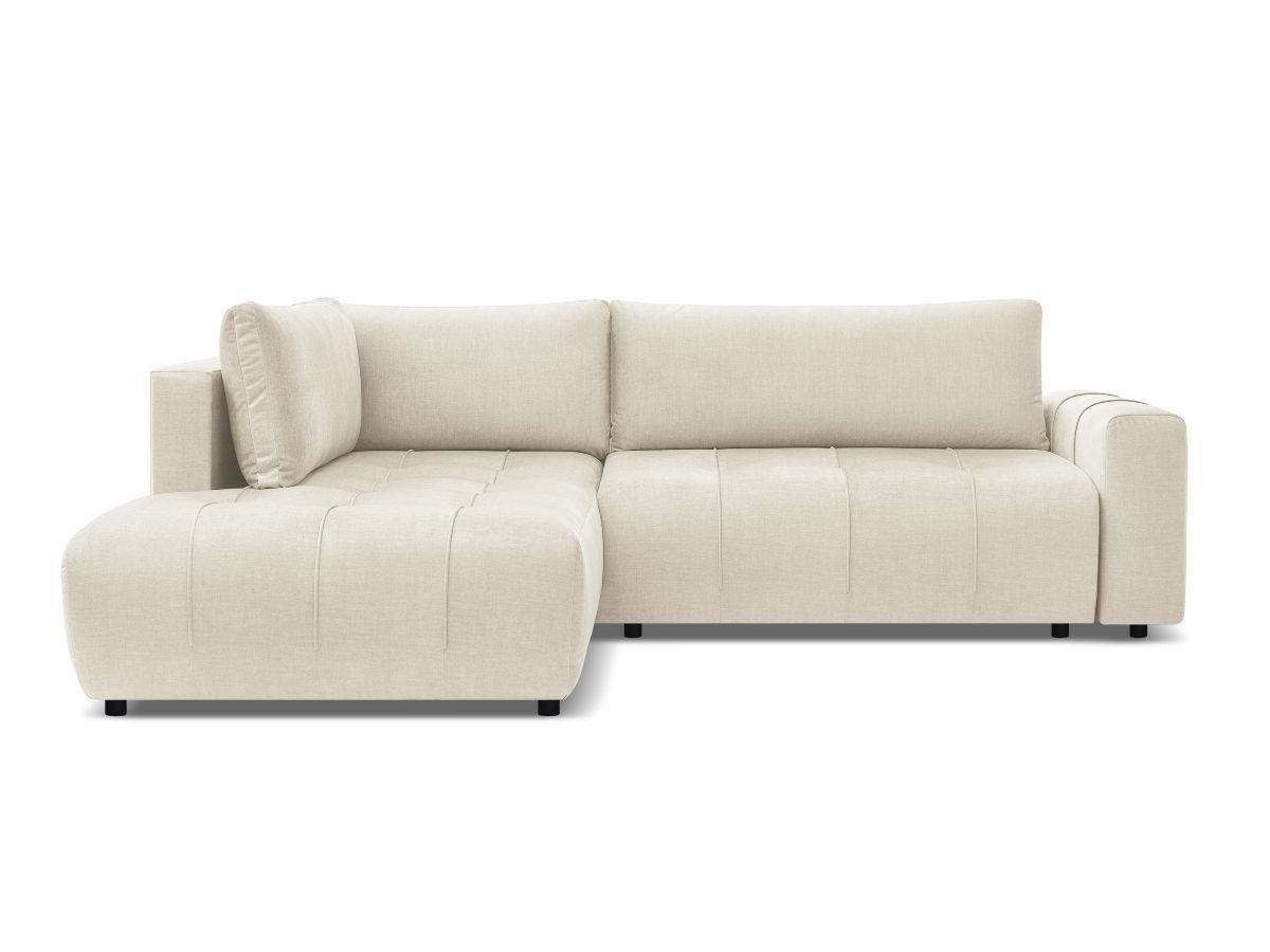 Canapé d'angle L convertible coffre ARSENE tissu velours