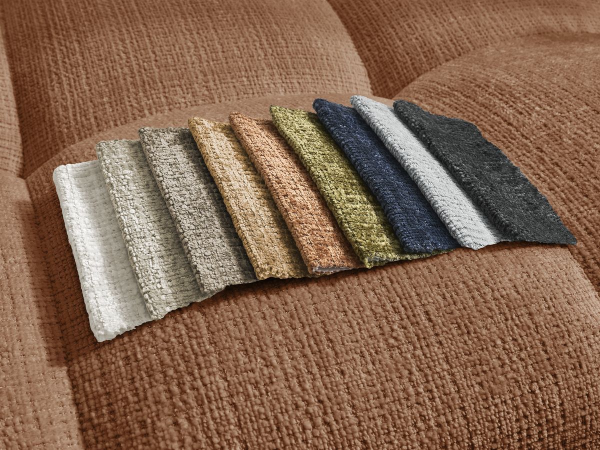 Canapé d'angle réversible convertible coffre ANAKIN tissu texturé
