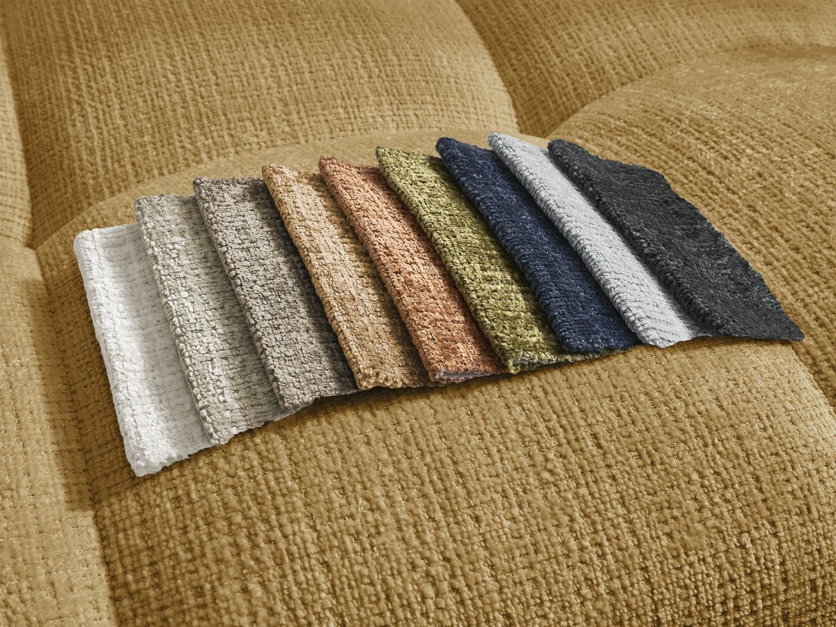 Canapé d'angle réversible convertible coffre ANAKIN tissu texturé