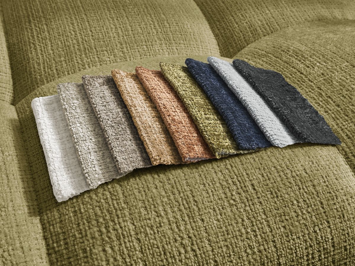Canapé d'angle réversible convertible coffre ANAKIN tissu texturé