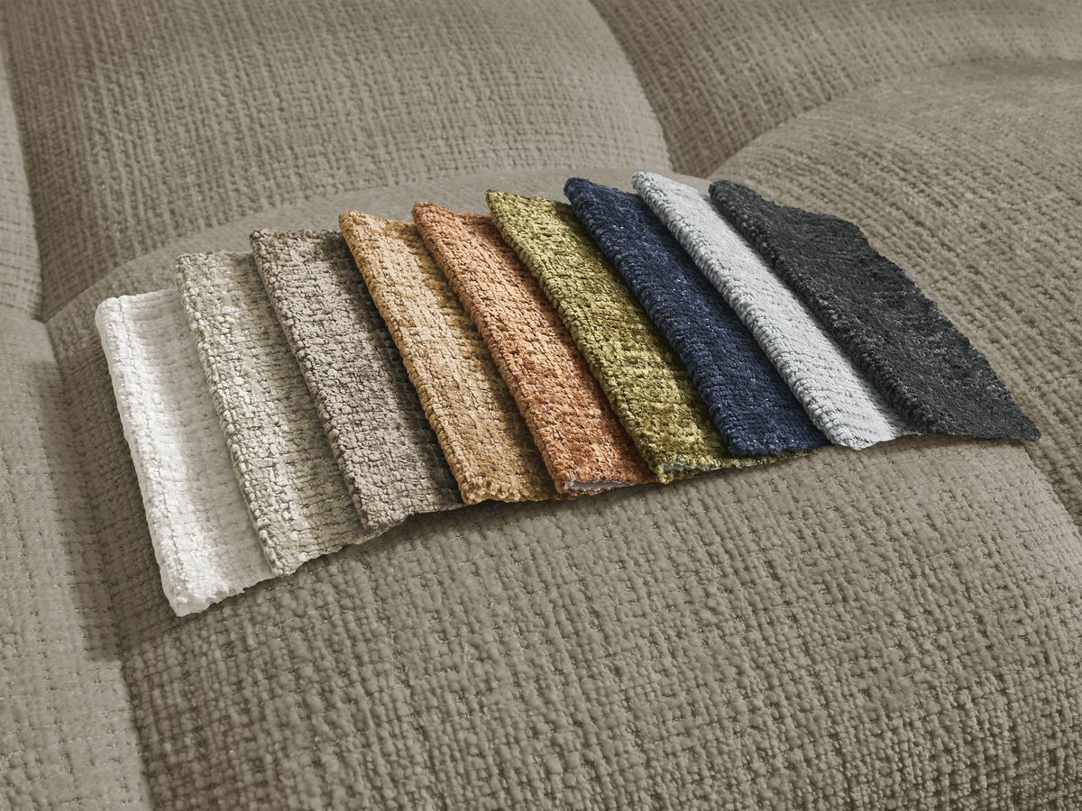 Canapé d'angle réversible convertible coffre ANAKIN tissu texturé