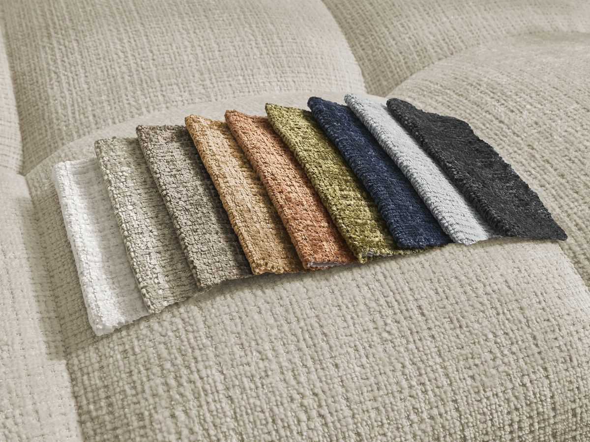 Canapé d'angle réversible convertible coffre ANAKIN tissu texturé