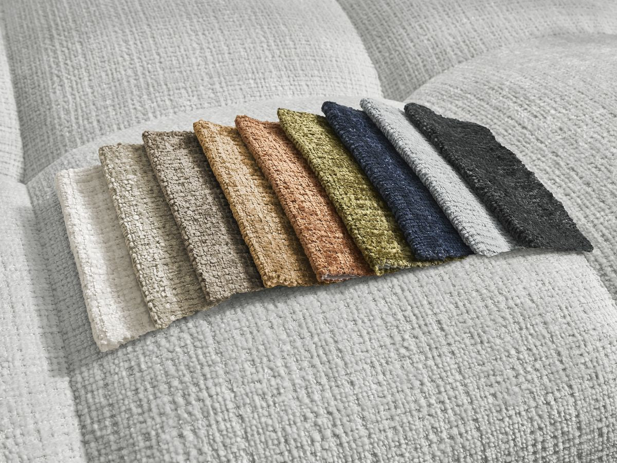 Canapé d'angle réversible convertible coffre ANAKIN tissu texturé