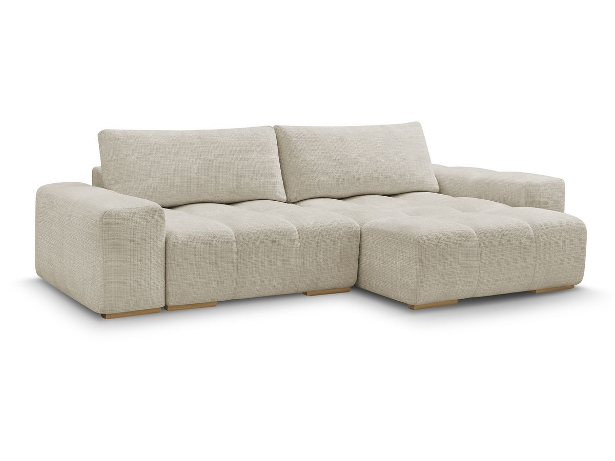 Canapé d'angle réversible convertible coffre ANAKIN tissu texturé
