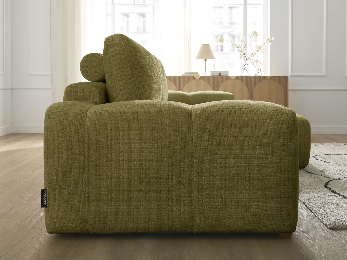 Canapé d'angle réversible convertible coffre ANAKIN tissu texturé