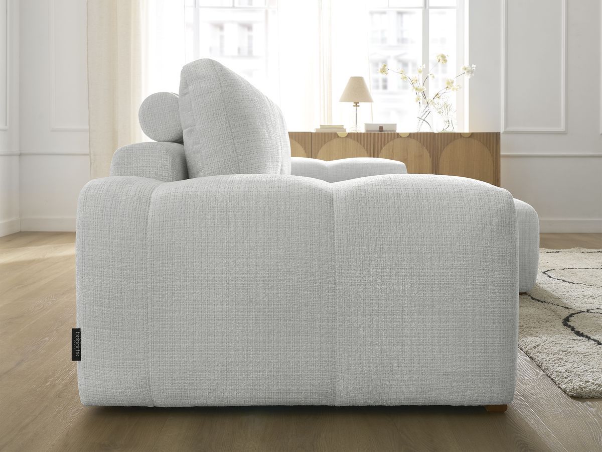Canapé d'angle réversible convertible coffre ANAKIN tissu texturé