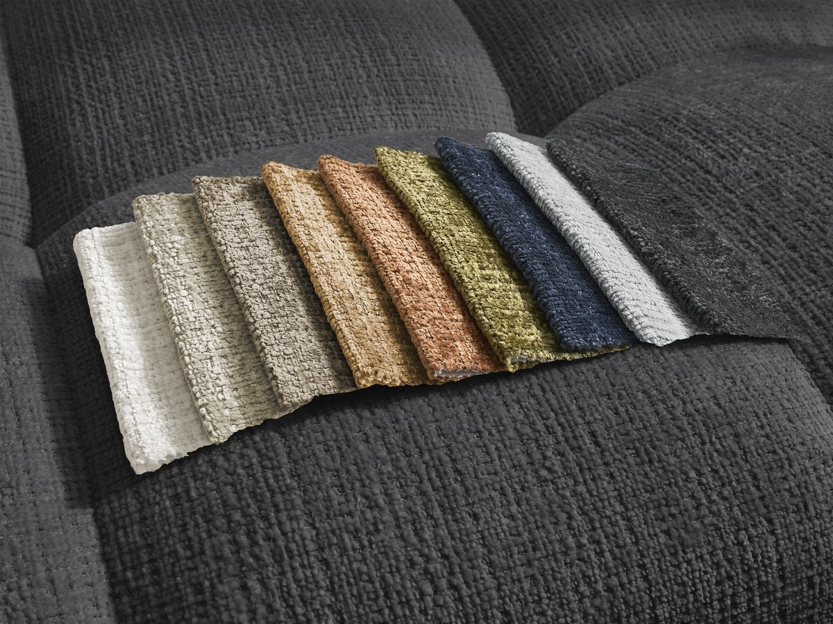 Canapé d'angle réversible convertible coffre ANAKIN tissu texturé