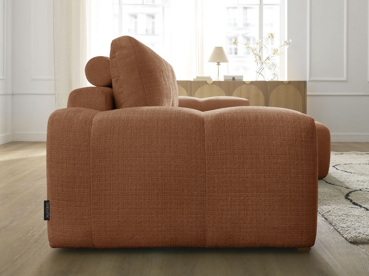 Canapé d'angle réversible convertible coffre ANAKIN tissu texturé