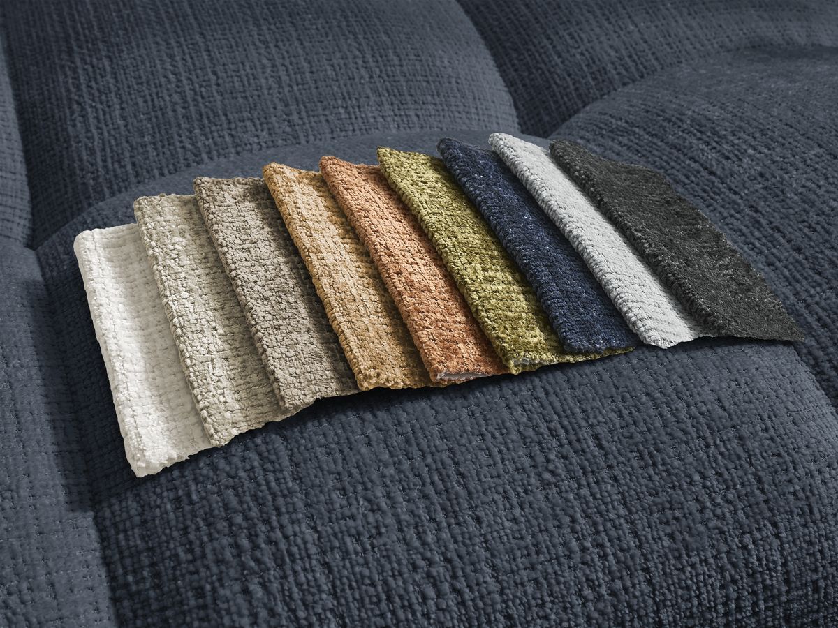Canapé d'angle réversible convertible coffre ANAKIN tissu texturé