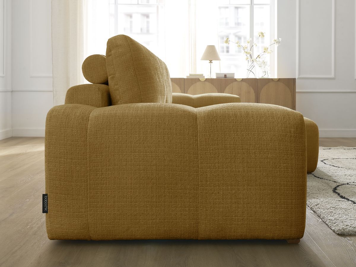 Canapé d'angle réversible convertible coffre ANAKIN tissu texturé